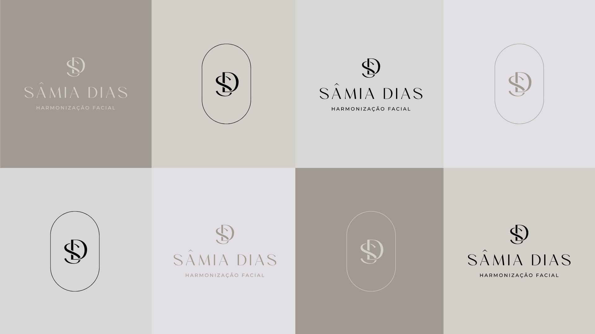 identidade visual, logo para dentista HOF Harmonização Facial