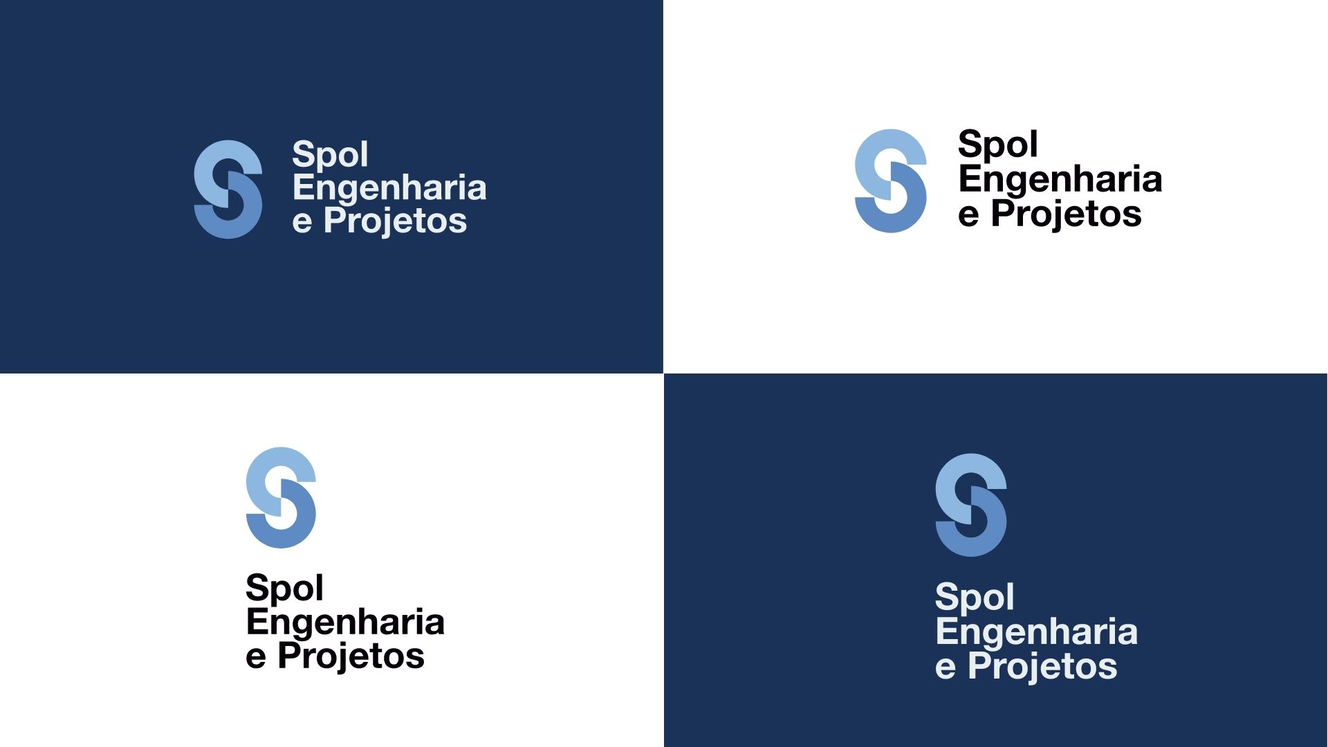 Identidade Visual Corporativa Spol Engenharia e Projetos - Logo para Engenheiros e Construção Civil